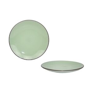 ART Lot de 24 Assiette Dessert 20cm Orion Vert Gres Maitre Chef