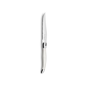 Lou Laguiole Rustic Blanc Lot De 6 Couteaux À Steak En Inox + Manche En Pp 13/0