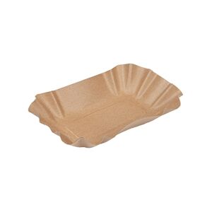 García de Pou 2000 Unités - Plateaux Ovales 300 G/M2 14X9X3 Cm Naturel Kraft - Garcia de Pou