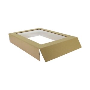 CREAPAK Cloche carton  micro cannelure pour plateau 40x30 cm  fenetre pvc - carton de 20