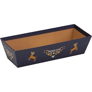 Deffrennes Corbeille carton j.fetes dorure - 24x10x6 cm - X60 -