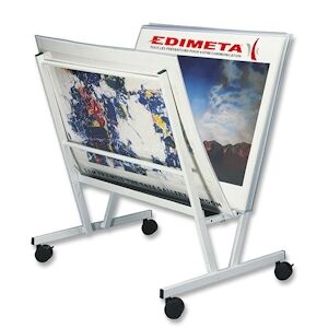 Edimeta Presentoir pour posters H 96 x L 93 x P 74 cm
