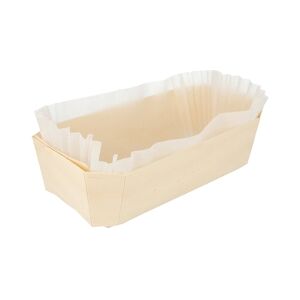 García de Pou 100 Unités - Barquettes Bois + Moules Siliconés 1450 Ml 23X13X7 Cm Naturel Bois - Garcia de Pou