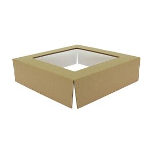 CREAPAK Cloche carton  micro cannelure pour plateau 27x27 cm fenetre pvc - carton de 20