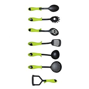 Bo Time Lot de 7 ustensiles cuisine en nylon multifonctions et resistants a la chaleur