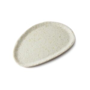 ADRIER - ESP3020-MWH - Lot de 6 unités - Collection Terral - Assiette ovale moyenne - (30 x 20 x 1,8 cm) - Blanc marbré - Mélamine