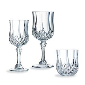 Ensemble 18 verres a pied et gobelets Longchamp Cristal dArques