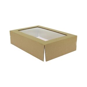 CREAPAK Cloche carton  micro cannelure pour plateau 30x20 cmfenetre pvc - carton de 20