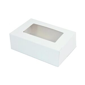 Firplast Boîte pâtissière en carton avec Fenêtre 150mm x 100mm x 50mm (x50)