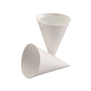 Gobelets,en forme de cône, en papier de canne à sucre 120 ml Ø 7,5 cm · 10,5 cm blanc