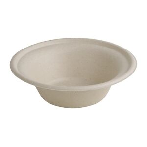 Bols Ronds Compostables en Bagasse Coloris Naturel - Lot de 50 - Fiesta Green - l- L- P- h- Bagasse