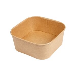 García de Pou 300 Unités - Récipients Carrés 1230 Ml 320 + 26 Pe G/M2 16,7X16,7X6,6 Cm Naturel Kraft - Garcia de Pou