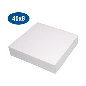 Boite pâtissière en carton blanche 40x8 cm Firplast