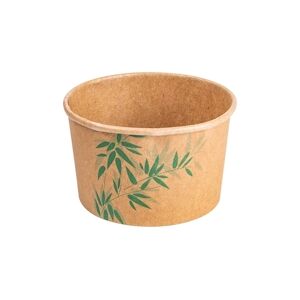 García de Pou 2000 Unités - Pots À Glaces 'Feel Green' 240 Ml 250 + 18 Pe G/M2 Ø9,4X5,5 Cm Marron Carton - Garcia de Pou