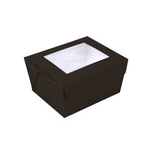 García de Pou 300 Unités - Boîtes Avec Fenêtre 'Thepack' 780 Ml 230 G/M2 + Opp 11,2X9X6,4 Cm Noir Carton Ondulé Nano-Micro - Garcia de Pou