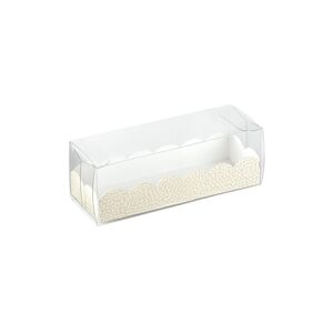 García de Pou 200 Unités - Boîtes Pâtisserie + Bases Bristol 16X5X5 Cm Transparent Pvc - Garcia de Pou