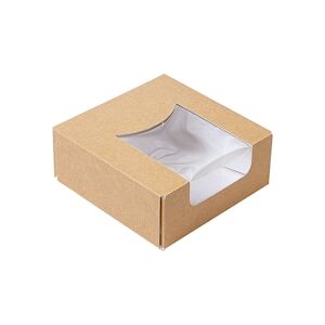 García de Pou 300 Unités - Récipients Sushi+Fênetre 'Thepack' 220 G/M2 + Opp 23X23X5 Cm Marron Carton Ondulé Nano-Micro - Garcia de Pou