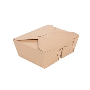 García de Pou 300 Unités - Boîtes Américaines 2 Compart. 'Thepack' 675 + 675 Ml 220 + 12Pp G/M2 15,2X12,1X6,5 Cm Naturel Carton - Garcia de Pou