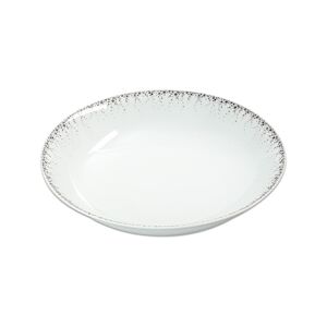 TABLE PASSION Plat rond creux Boréalis gris 29 cm - Blanc Rond Porcelaine Table Passion