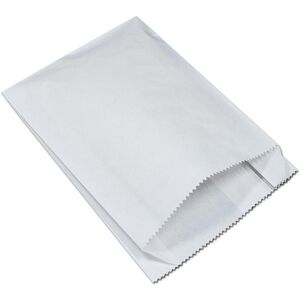 Firplast Pochette frite blanche ingraissable en papier kraft 110mm x 35mm x 130mm (x3600) Firplast