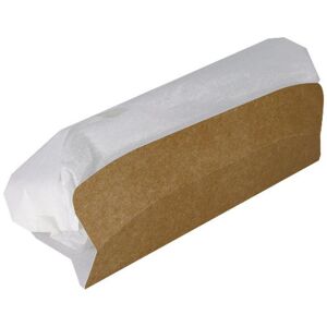 Firplast Fond carton sandwich kraft brun avec papier ingraissable 255mm x 90mm x 40mm (x1000) Firplast