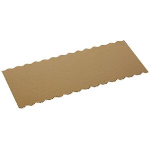 Firplast Semelle à bûche en carton or noir 250mm x 100mm (x50) Firplast