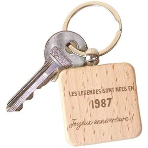 Cadeaux.com Porte-cle en bois message generique annee 1987