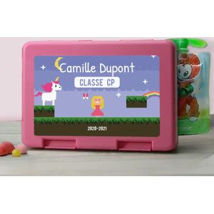 Cadeaux.com Boîte a gouter personnalisable - Jeux Video Retro - Version Fille