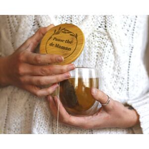 Cadeaux.com Tasse a the en verre avec couvercle personnalise - Prenom