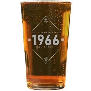 Cadeaux.com Verre a biere pinte annee annee 1966