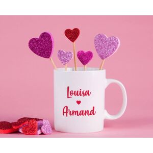 Cadeaux.com Mug personnalise prenoms couple - Coeur