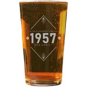 Cadeaux.com Verre a biere pinte annee annee 1957