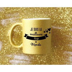 Cadeaux.com Mug personnalise a paillettes - Meilleure du monde