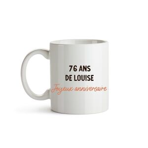 Cadeaux.com Mug avec message personnalisé femme 76 ans