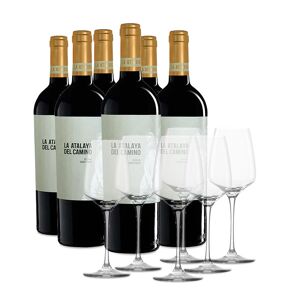 Atalaya Étui 6 bouteilles La Atalaya del Camino + 6 verres Bouteilles de vin et verres