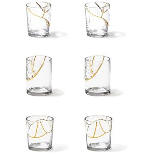 SELETTI set de 6 verres KINTSUGI GLASS