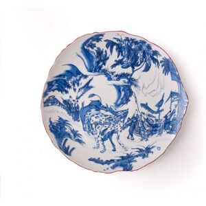 SELETTI DIESEL LIVING WITH SELETTI set de 6 assiettes de diner CLASSIC ON ACID BLUE CHINOISERIE