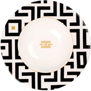 Assiette creuse DECO Ø24,5 cm Blanc-noir