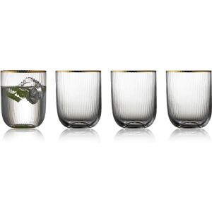 Gobelet en verre Palermo Gold 35 cl, lot de 4 Transparent-or