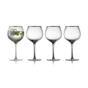 Verre à gin tonic Palermo Gold 65 cl, lot de 4 Transparent-or