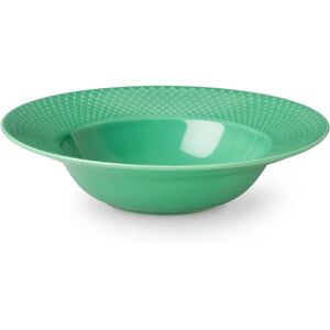 Assiette creuse Rhombe vert 24,5 cm