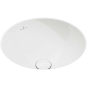 Villeroy und Boch Villeroy et Boch Loop & friends 4A5201RW rond, sans trou pour robinet, sans trop-plein, Ø 38 cm, blanc pierre C-plus