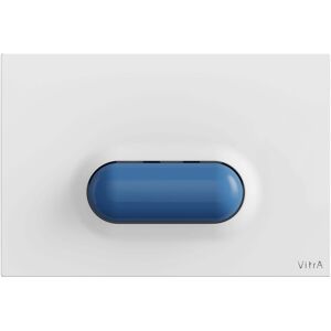 Vitra Sento Kids plaque de commande 740-2001 244x8/30x165mm, ABS, boutons bleu, chasse d'eau 1 volume, blanc