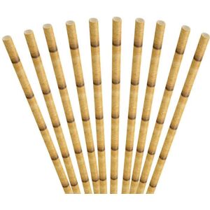 Paille papier design bambou naturel 20cm /ø6mm (250 pcs)