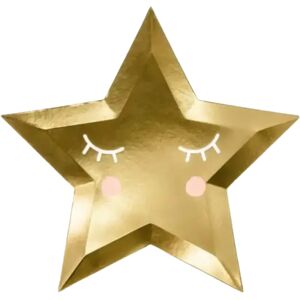 PARTY DECO Assiette Little Star Gold (lot de 6) 