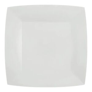 Grande Assiette Carree Blanche 23cm - Lot de 10