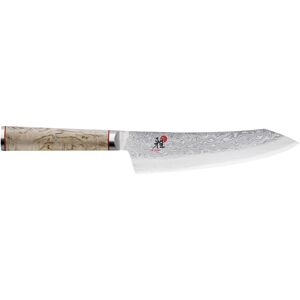 MIYABI 5000 MCD Rocking santoku avec alveoles 18 cm, Brun, Tranchant lisse