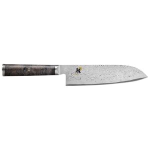 MIYABI 5000 MCD 67 Couteau santoku 18 cm, Noir brun, Tranchant lisse