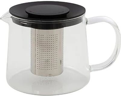 Théière en verre avec filtre inox 1 L noir Point Virgule [Transparent]