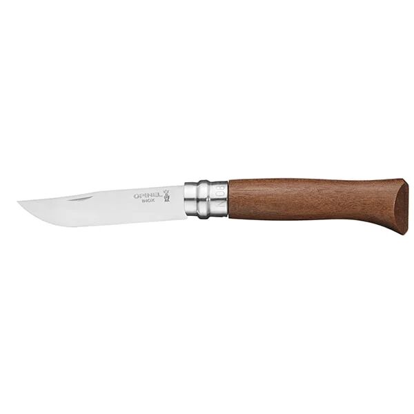 Couteau pliant N°08 Inox 8,5 cm manche en Noyer Opinel [Noir]